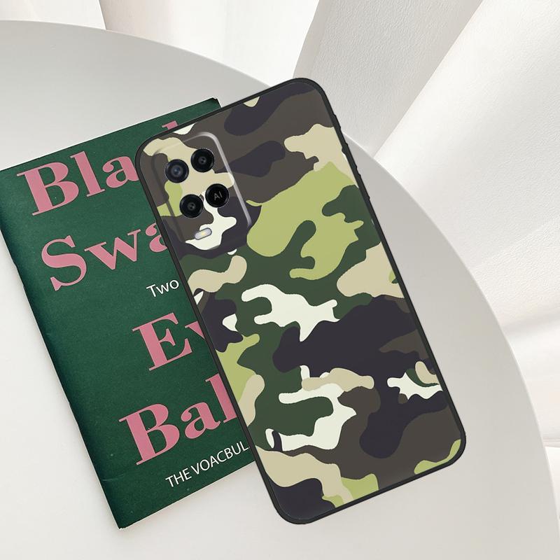 Camo Camouflage Combat Multicolor For OPPO A16 A76 A96 A5 A6 Pro A15 A17 A57 A18 A38 A58 A78 A98 A54 A74 A94 A40 A60 A80 Case