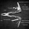 Outdoor Multitool Camping Portable Stainless Steel Folding Multifunction Tools Emergency survival Knife Pliers