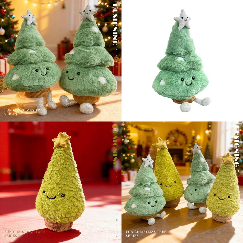 Christmas Tree Plush Toy With Pp Cotton Fill For Kids Holiday Decor