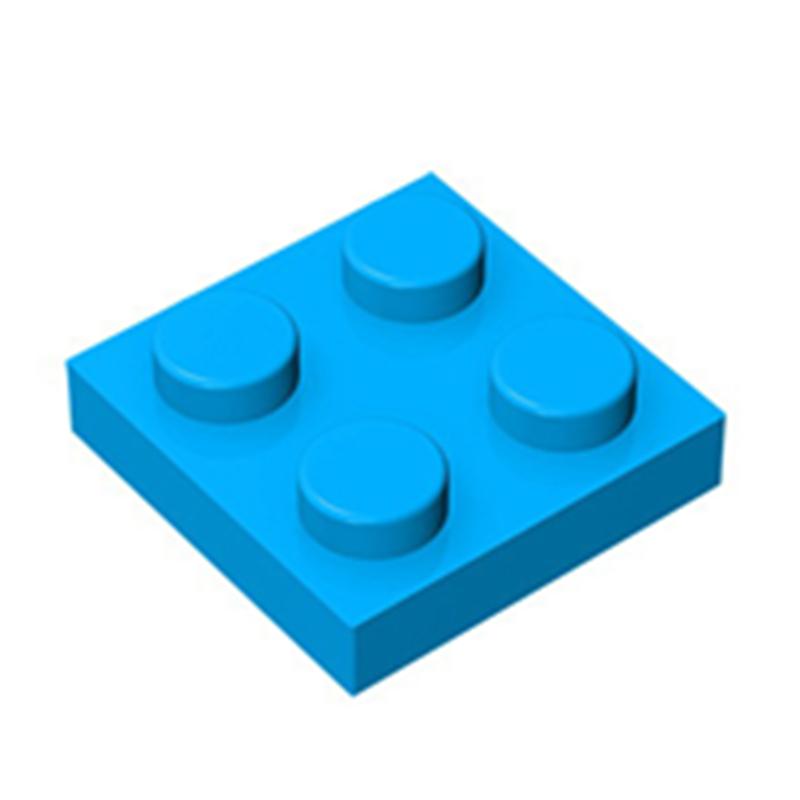 80pcs Plate 2x2 Dots Muilt-Colored Compatible with 3022 94148 Self-Locking Bricks Building Blocks Toys Accessories