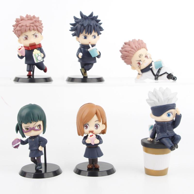 Pvc Jujutsu Kaisen Break Time Coffee Snack Model Blind Box Gashapon Figure