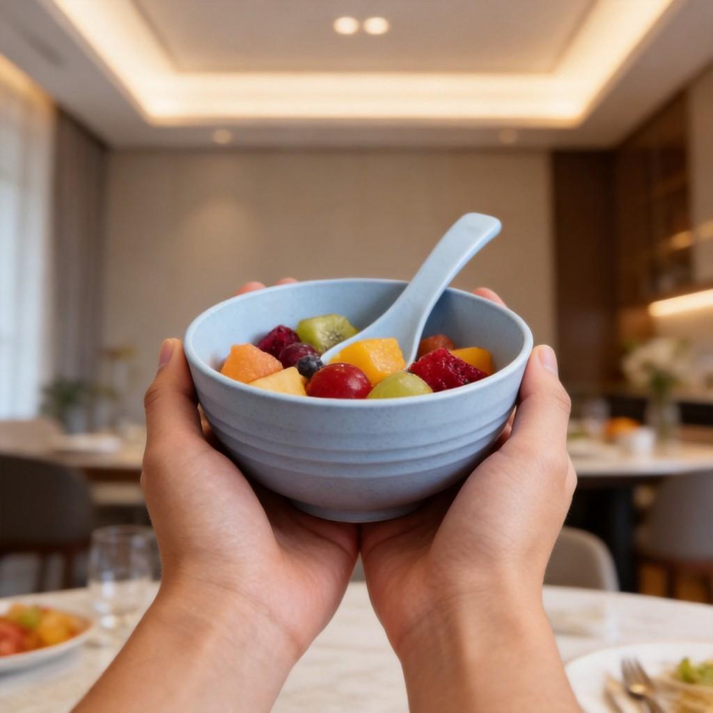 Nordic Kids Dinner Bowl Plastic Unbreakable With Smooth Surface For Childrens Meals