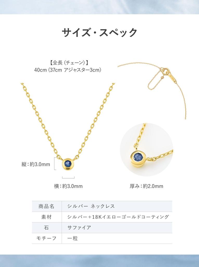 Silver Sapphire Necklace Perfect as a Birthday Gift for Includes Jewelry 4℃ (September Birthstone) (112534721930) - Women. Case.