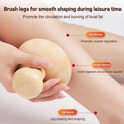 Wooden Mushroom Shape Massage Manual Wood Therapy Massage Tool Anti Cellulite Maderoterapia Lymphatic Drainage For Full Body Use