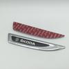 ADZ1 2pcs 3D new for SKODA Car Fender side Emblem Badge Decal rear tail bumper trunk Sticker styling Accessories