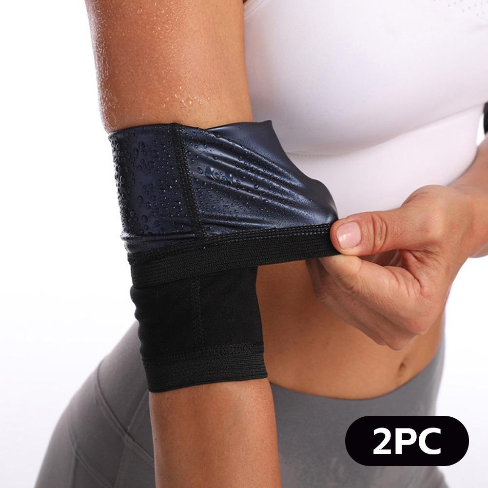 1Pair Arm Shaping Burst Sweat Arm Band Fitness Yoga Exercise Band Slimming Sweat Sauna Sleeve Arm Wrap Protector for Women