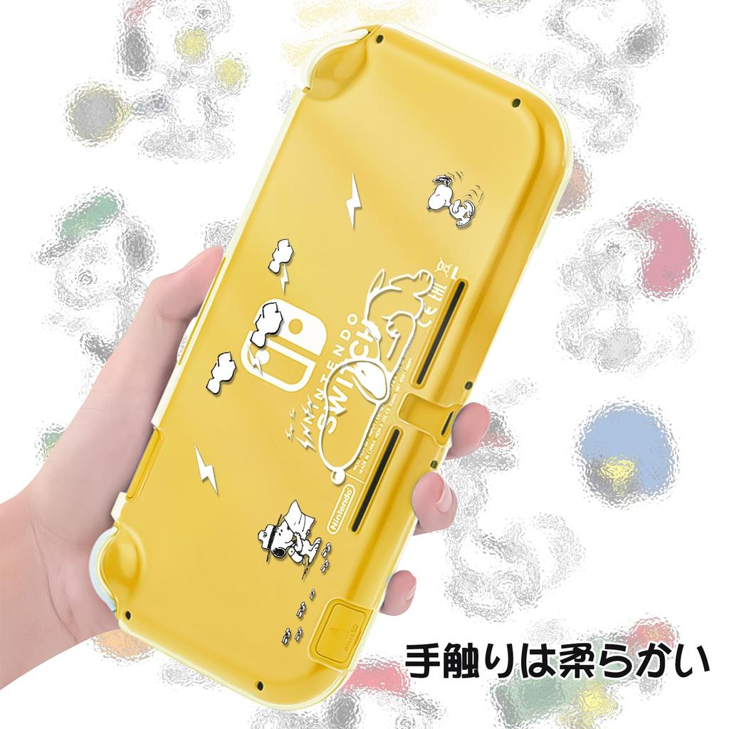 DLseego Switch Lite Przezroczysty Oddzielny Materiał PC Przezroczysty Switch Ultra Łatwy do Pełny Uroczy Futerał, Pokrowiec, Pokrywa, Lekki, Odporny na Wstrząsy, Usuń,