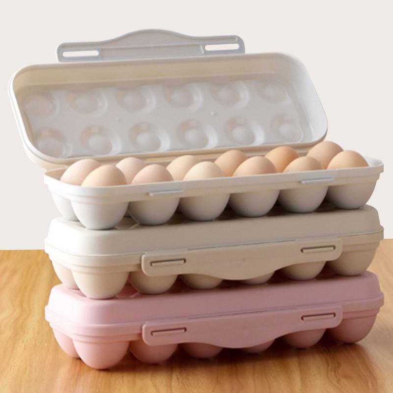 Snap-Lock Stackable Egg Storage Box with Divider for Kitchen Refrigerator