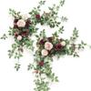 Burgundy Artificial Flower Chair Back Arch Wedding Table Centerpiece Party Banquet Decor