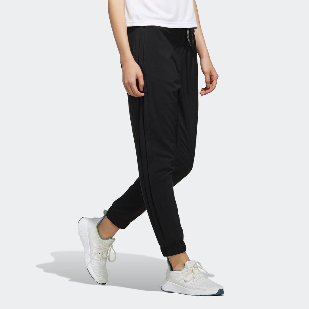 Adidas Solid Color Drawstring Sports Pants Women Bottoms Black EI4254