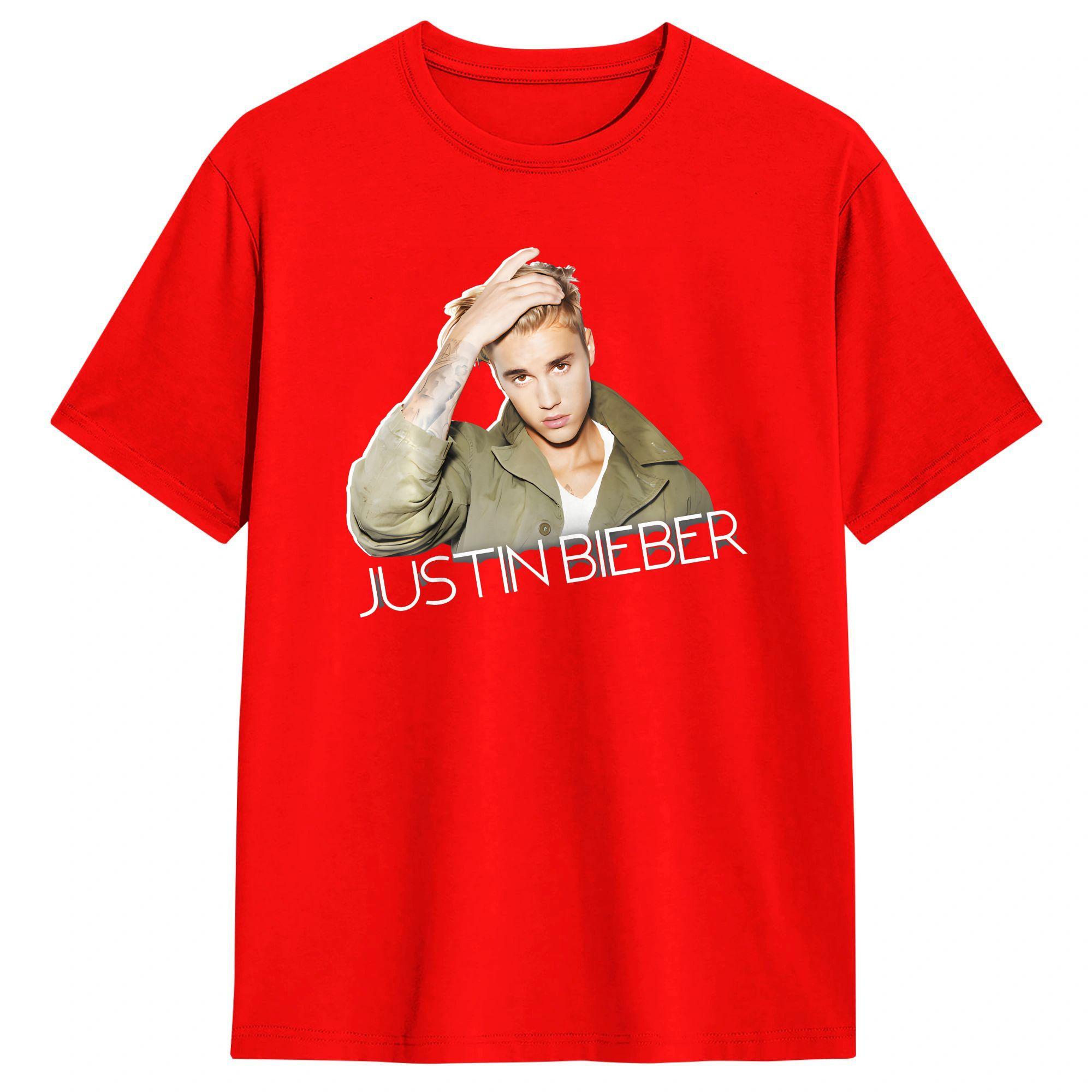

JJustins BBiebers Star Art TShirt Unisex Y2K Retro T Shirts Summer O Neck Hippie Tees Design Oversized Clothes S