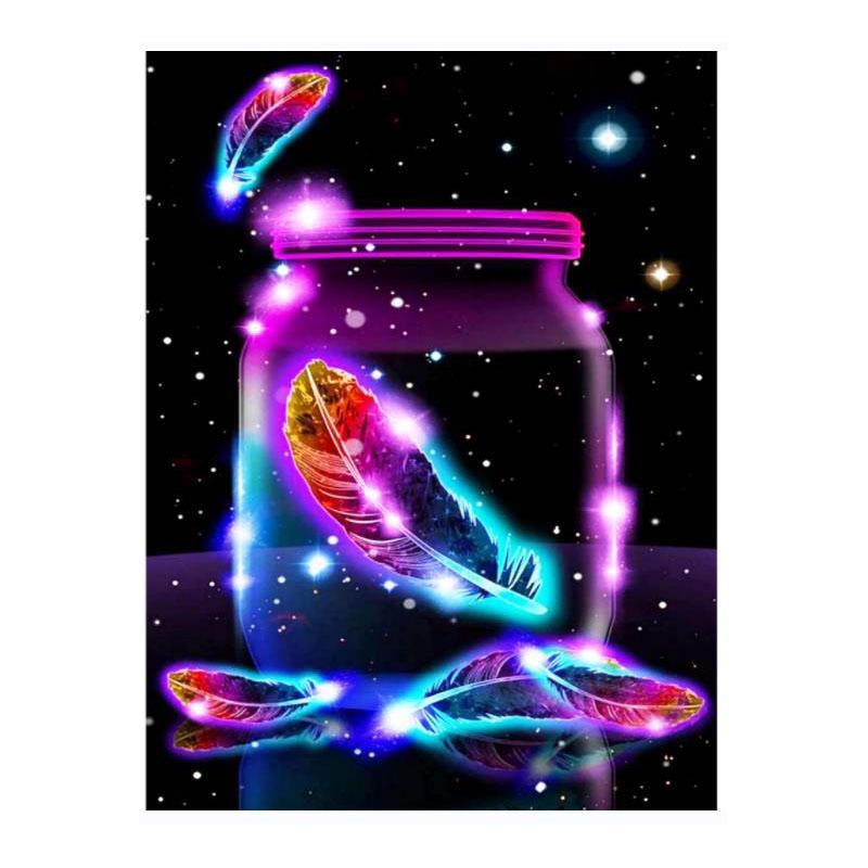 

Алмазная картина Бутылка Перо Вышивка Крестом Мозаика Пейзаж Настенный декор Искусство