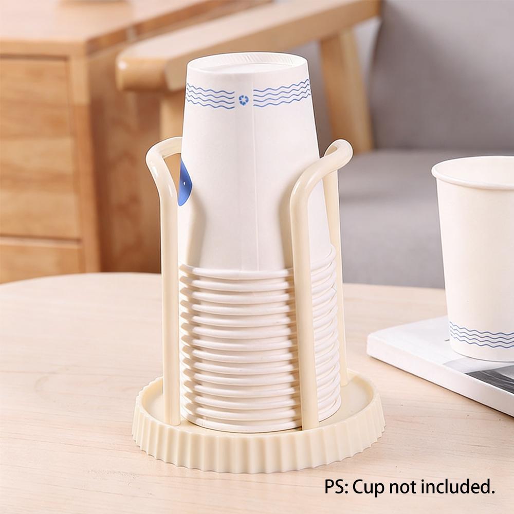 

Multifunctional Disposable Paper Cup Holder Desktop Cup Dispenser Coffee Tea Cup Storage Rack Organizer for Home Kitchen Office бежевый