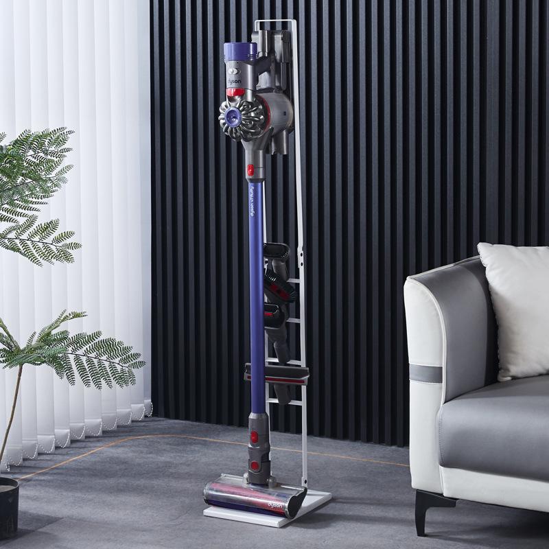 Bezprzewodowy pionowy odkurzacz i stojak do przechowywania przyborów
