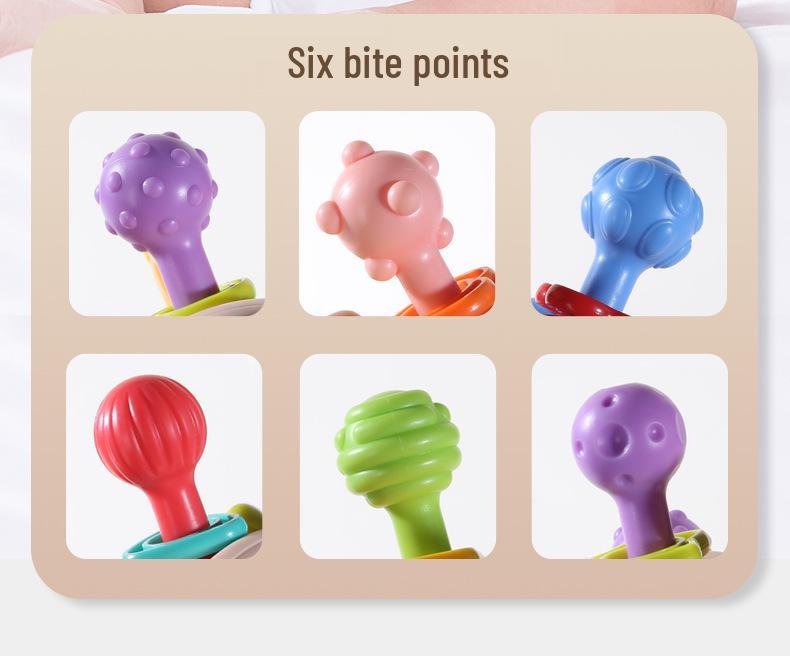 Free Shipping: Silicone Baby Teething Rattle & Grasping Ball