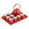 Jin Shuangxi-Lifting Beam Pot Tea Set, Wedding Tea Cup, Red Mouth Modification, Wedding Supplies