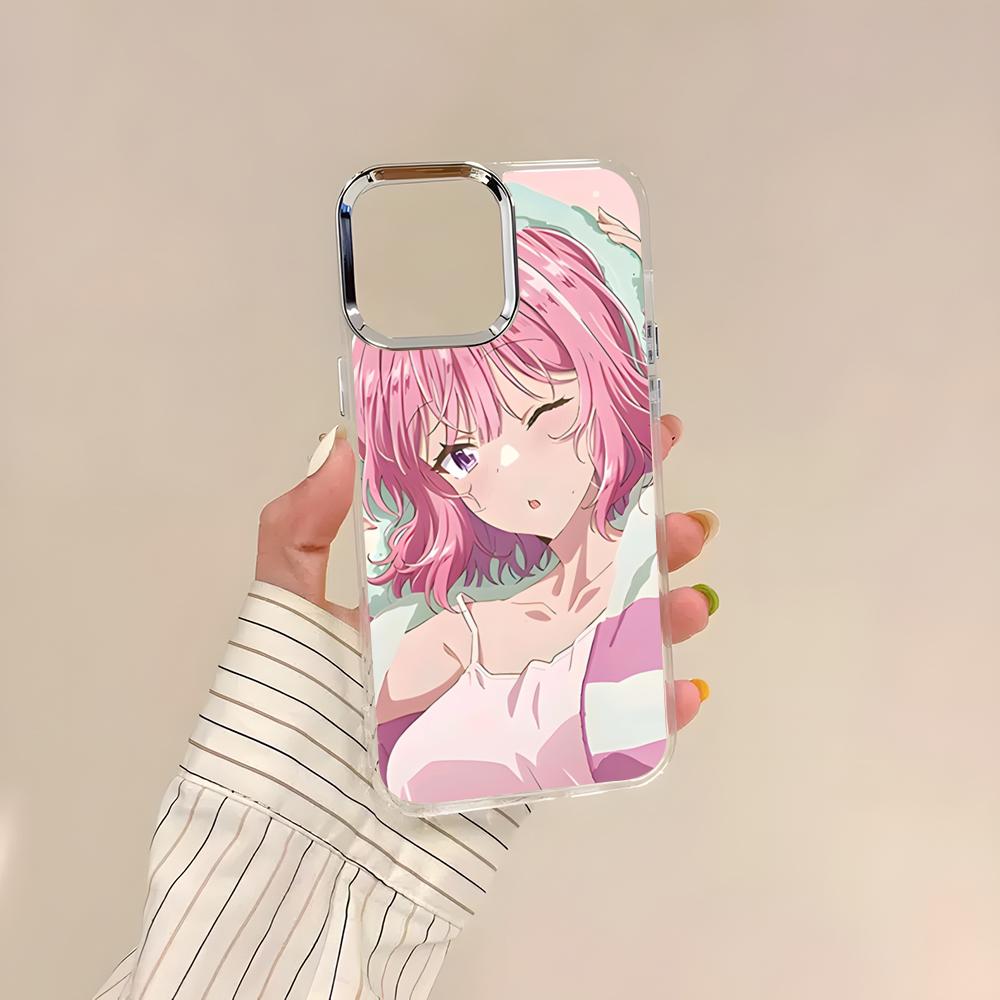 Watanare Renako Amaori Ajisai Sena Phone Case For IPhone 17 Air 16 15 14 13 12 11 Pro Pro Max Plus Transparent Soft Cover
