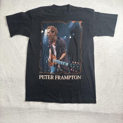 VTG Peter Frampton Comes Alive 2 Tournée 1996 T-shirt Graphique Manches Courtes Noir Homme Taille Moyenne Unisexe