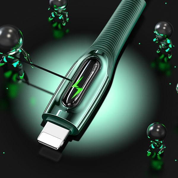 Usams Kabel Pleciony Usb-C Na Lightningsmart Power-Off 20W Pd Cable 1.2M Ciemny Zielony/Dark Green Sj518Usb02 (Us-Sj518)
