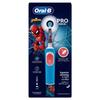 Oral-B Pro Kids 3+ Electric Toothbrush For Kids, Spiderman