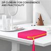 Multifunctional Waterproof Cosmetic Bag with Zipper Square Silicone Storage Bag Portable Travel Cosmetics and Toiletries Bag
