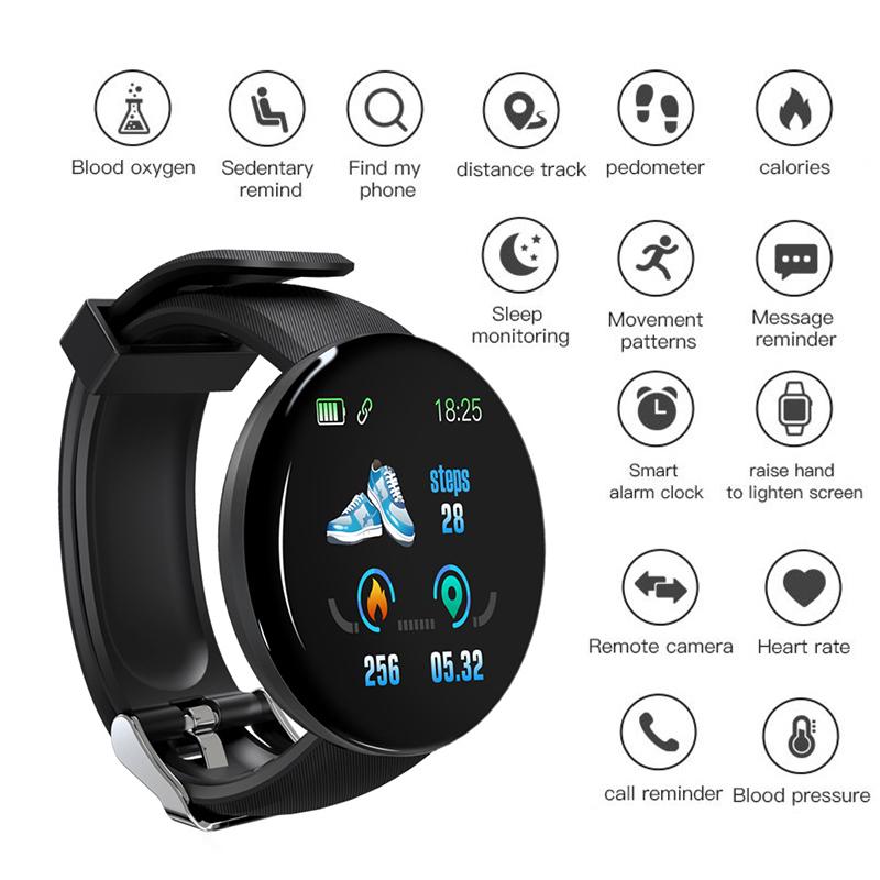D18 Smart Watch Fitness Tracker with Blood Pressure Heart Rate Monitor  Sport Fitness Waterproof купити недорого — ціна, безкоштовна доставка,  реальні відгуки з фото — Joom
