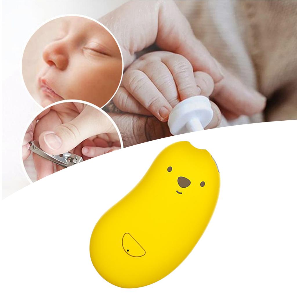 Elektrischer Babynagelknipser Sicher USB-Aufladung mit 6 Schleifköpfen Babynagelfeile für Zuhause Baby
