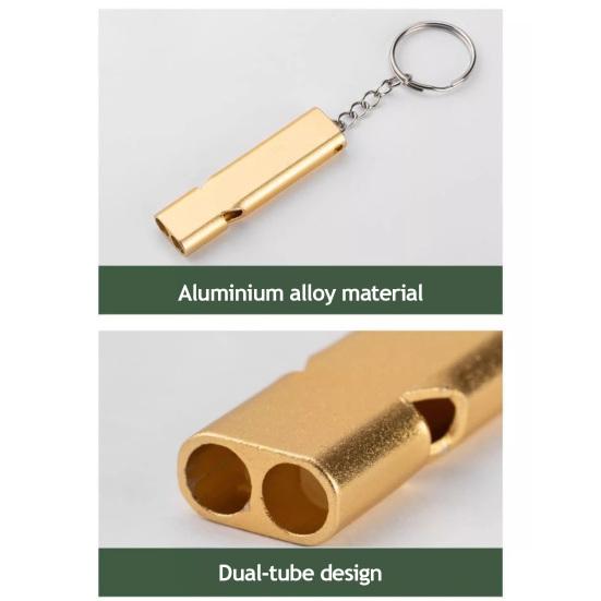 Gwizdki Awaryjne Zewnętrzne z Brelokiem Wytrzymały Stop Aluminium Kemping Wędrówki Polowanie Survival Sport Trening Zwierząt Gwizdek z Brelokiem