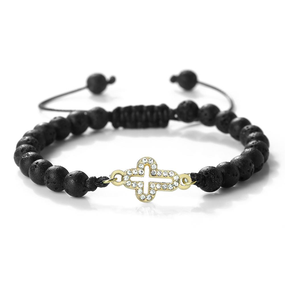 6mm Black Matte Bracelet Hollow Out Cross Pendant For Men And Women Catholic Christian Gothic Necklace Chain Unisex Jewelry Gift