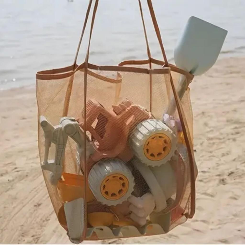 Beach Toy Bag, XL Size Beach Tote Bag, Oversized Beach Bag, Foldable Children's Toy Storage Bag, Toys, Shells, Clothing, and Towels During Beach Games