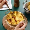 1 Pz Acciaio Inossidabile 304 Ciotola per Noodles Istantanei Ciotola Coreana per Vino di Riso Con Manico Ciotola per Insalata Snack e Patatine Fritte