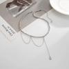 Ingemark Minimalism Trendy Beaded Chain Necklace for Women Bohemia Silver Color Star Pendant Chokers Necklace Party Jewelry Gift