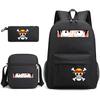 Onepiece Printed School Bag 3-Piece Pencil Case Shoulder Bag Backpack