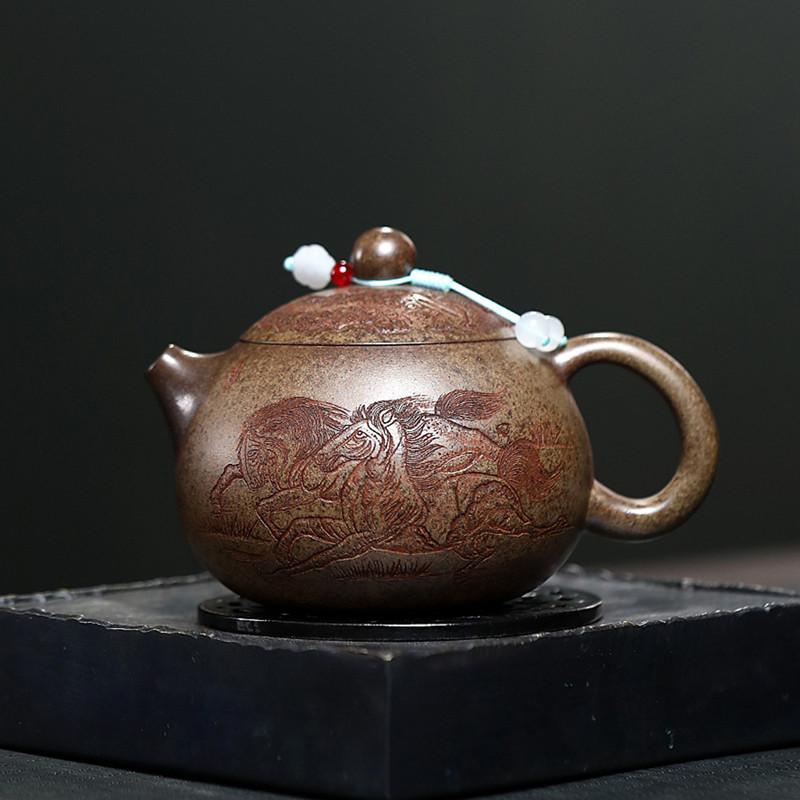 Китайский Исинский Фиолетовый Глиняный Чайник Красота Ситечко для Чая Чайник Ручной Работы Чайник Си Ши Домашний Набор для Чая Цзыша Чайная Посуда 300 мл