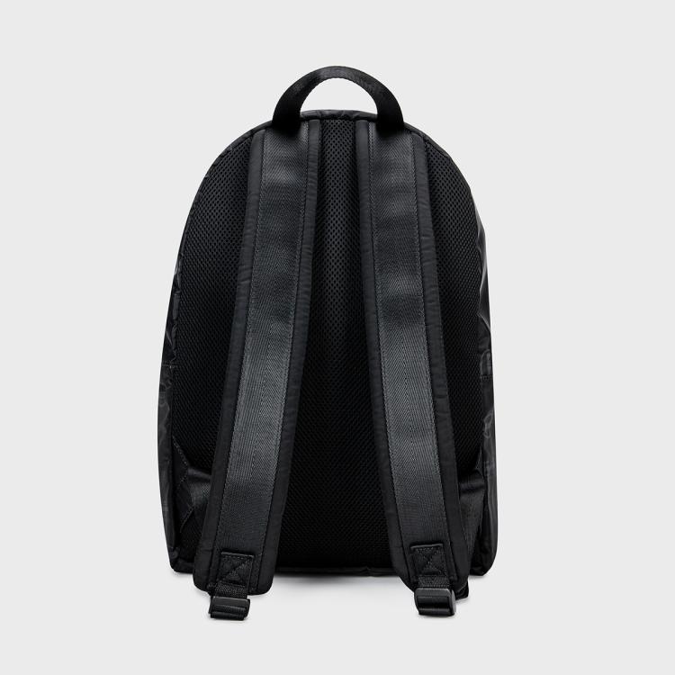 Emporio Armani All Over Logo Casual Fabric Backpack Unisex Backpack Black 7X000001-AF10465-FC213