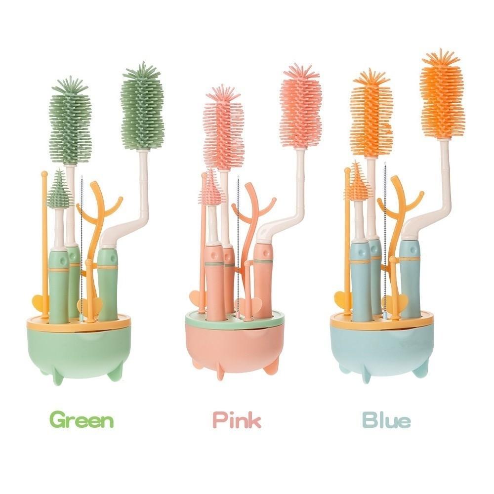 Soft Head Baby Bottle Cleaner Set Long Handle Water Bottle Cleaner  Kitchen Cleaning Tool