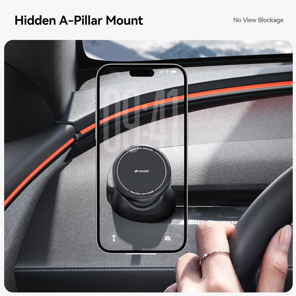 YZ for Tesla Car Phone Holder Model 3 Y YL Juniper Highland LHD RHD Silicone Magnetic Phone Mount Interior Accessories MagSafe