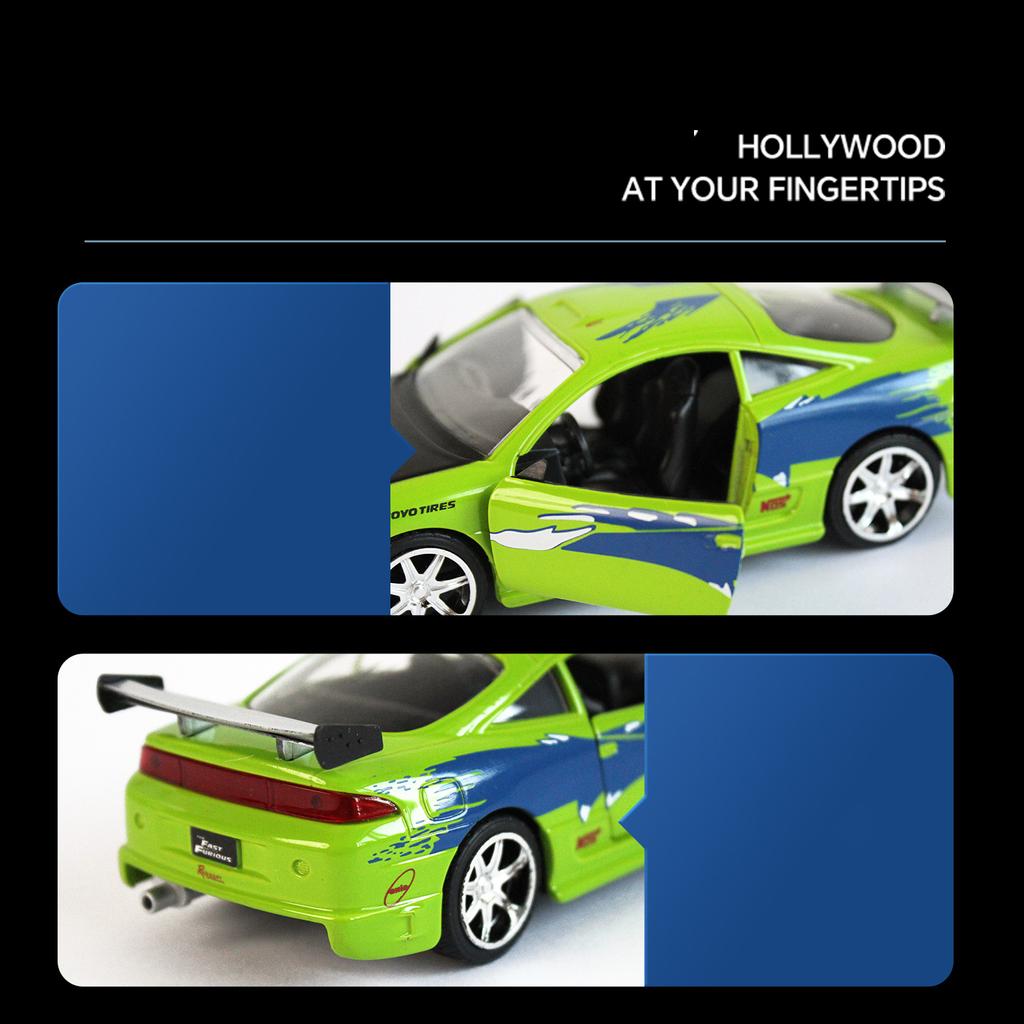 JADA 1:32 Brian Eclipse 1995 Alloy Car Diecasts & Toy Vehicles Car Model Miniature Scale Model Car Toys For Children