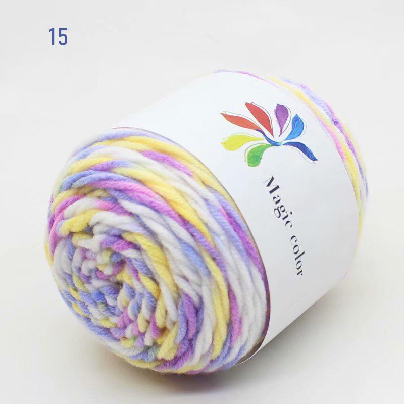 

45 г/моток пряжа для шарфа для взрослых, разноцветная сегментная окраска, 8 нитей, хлопковая пряжа, детский свитер своими руками 15