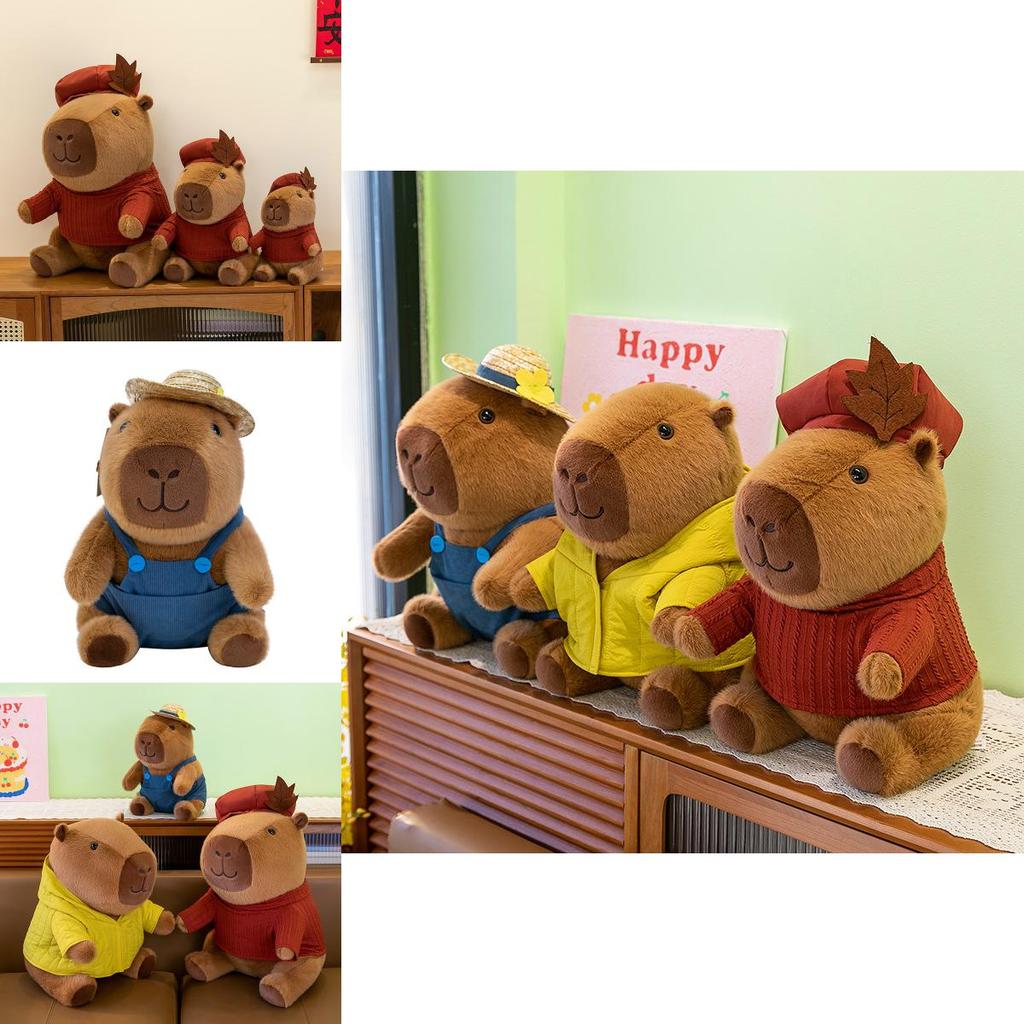 Adorable Capybara Plush Doll Soft Stuffed Animal Cute Gift For Girls Birthday Present