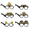 Children's New Year's Day Party Photo Glasses: Customizable Paper Prank Decorations for 2026 Celebrations