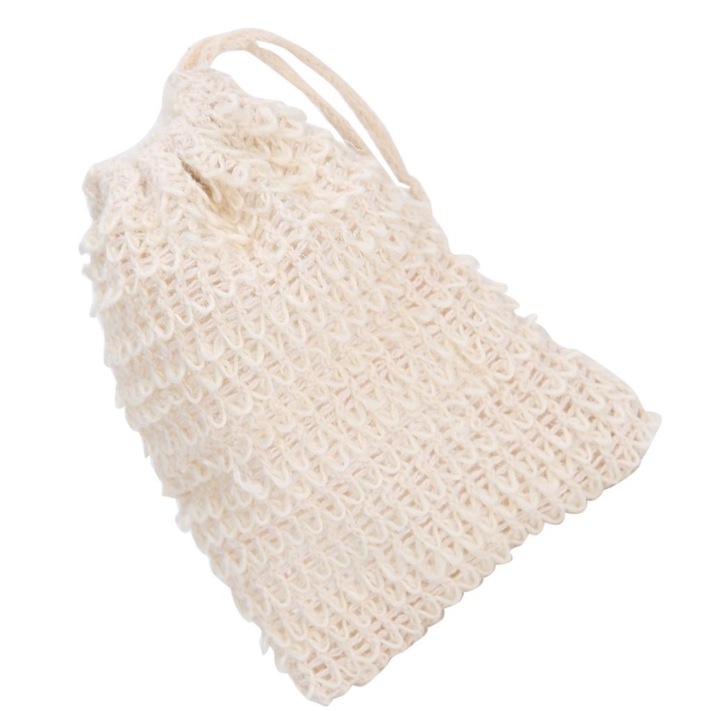 Natural Ramie Soap Bag Foaming Drying Soap Mesh Bath Exfoliating Massage Soap Saver Bag