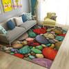 3D-Teppich mit buntem Kopfsteinpflaster, Teppich für Wohnzimmer, Schlafzimmer, Sofa, Fußmatte, Küchendekoration, rutschfeste Bodenmatte für Kinder