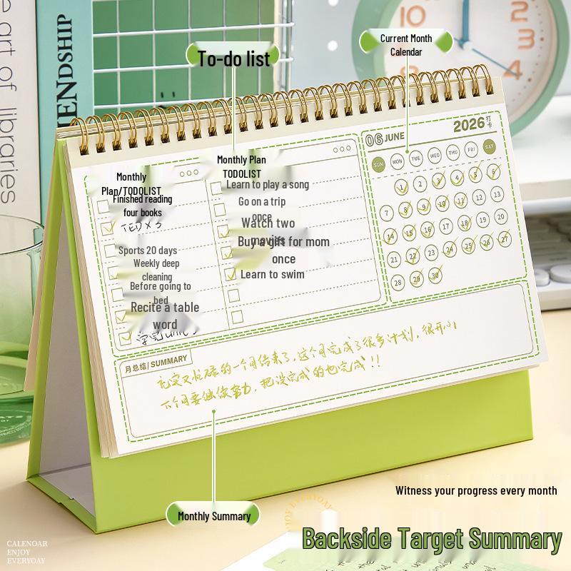 2026 Year of the Horse Desk Calendar - Customizable Logo Planner with Hot Stamping, Thickened Pages, Perfect for Business and Gift-giving.