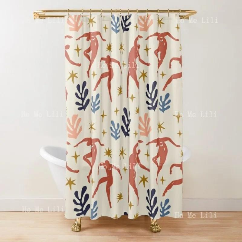 Colorful Shower Curtains Vibrant Bathroom Matisse Patterns Eco-friendly Waterproof Abstract Decor With Hooks Included