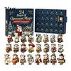 Retro Style Ornament Collection 24 Days of Highland Cow Magic Advent Calendar, Unique Mini Tiered Tray Christmas Decor Figures, Farmhouse Holiday