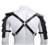 Men's Faux Leather Adjustable Shoulder Strap Corset Bodysuit SY-38