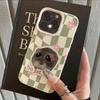 Phone Case For iPhone 17 16 15 14 13 12 11 Pro Max XS XR Plus 17 Air 16 17 Pro Soft Cover Cute Hamster Floral Green Plaid Design