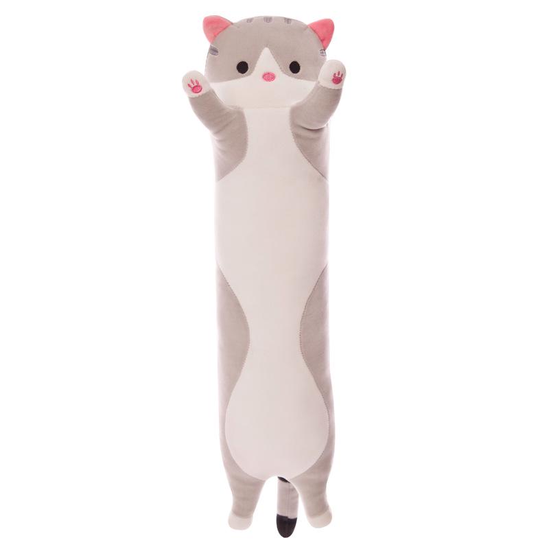Large Plush Cat Pillow - Long Strip Sleep Companion & Birthday Gift for Girls