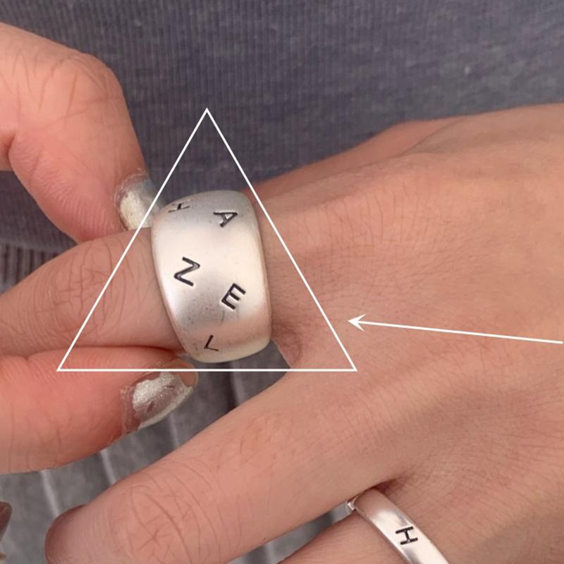 Panjbj Copper Wide Smooth Ring For Women Girl Irregular Simple Fashion Adjustable Jewelry Gift Dropshipping